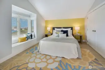 Washer & dryer in bedroom closet to the right