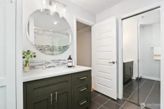 Primary Bathroom with walk in closet.