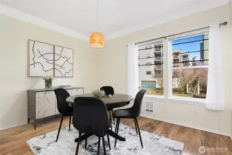 Great dining room right off the kitchen!