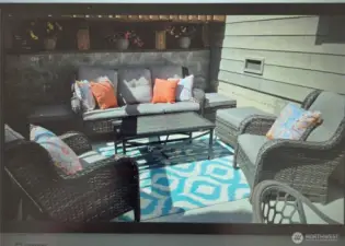 Large patio - picture from last summer.