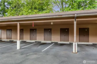 Reserved Carport Space and Storage