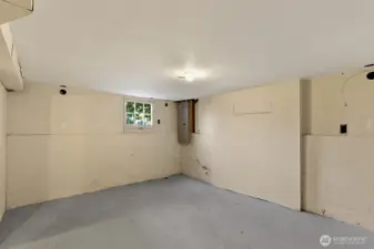 This extra room is perfect for storage, or could be finished and converted to a home office, gym, etc.