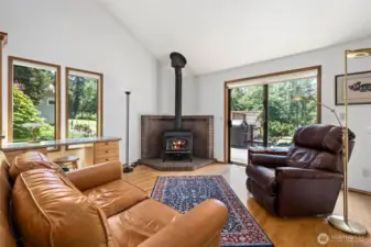 Wood burning stove for cozy winter evenigs