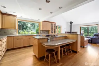 Plenty of storage, prep. and counter space