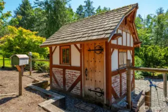 Cutest timber frame shed with custom touches