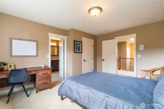2nd bedroom with door leading to Jack-n-Jill bathroom (3rd bedroom not pictured)