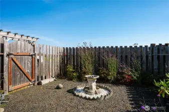 Cozy private patio area is perfect for your favorite plants.