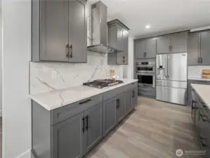 Stainless steel appliances.