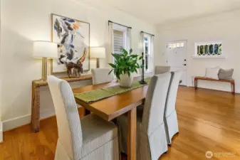 Lots of room to entertain in this dining space