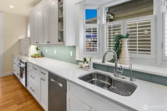 Tons of storage & counter space in this beautifully remodeled kitchen!