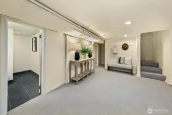 Heading downstairs...there is this large bonus space for storage or whatever you need!