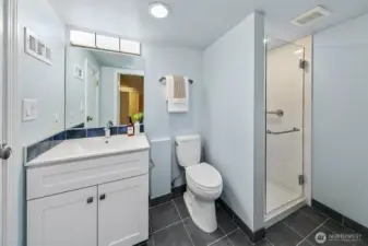 3/4 bathroom on the lower level