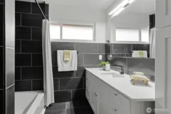 One bath on the main floor.