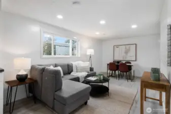 Large windows for the lower level.