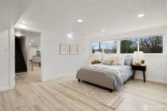 Huge bedroom on the lower level.
