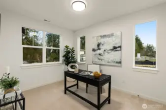 Photos of completed model on homesite #11 with identical floorplan.