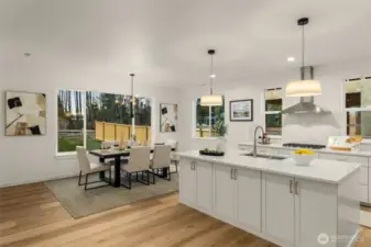 Photos of completed model on homesite #11 with identical floorplan.