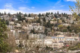 View from deck across Interbay towards Queen Anne.