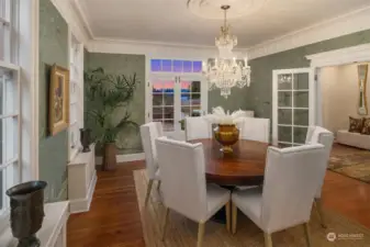 Formal Dining Room with views.