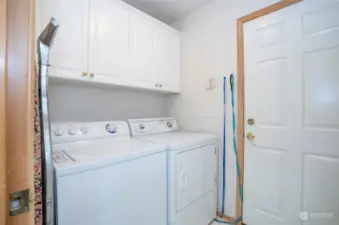 Great laundry room with quality washer and dryer