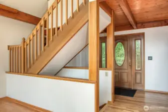 Open stair leads to loft.
