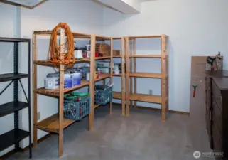 Lower level storage room.