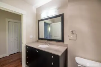 Full sized bathroom.