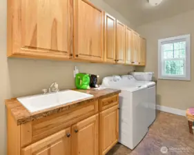 The laundry room.  Notice the extra cabinets and drawers - we always need extra storage.