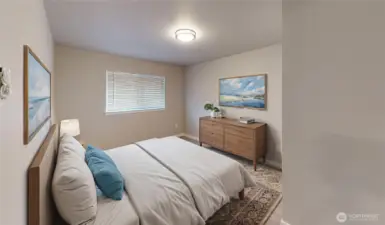 Virtually Staged third bedroom.