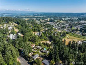 Views of Puyallup Valley and Mt. Rainier
