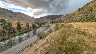 SE area of the property Looking South. Property goes to the water on other side of highway.