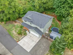 Aerial view of this Marina Estates corner lot w/40' deeded deep-water dock space...