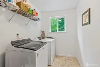 Upper level laundry...