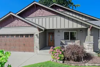 Beautiful and inviting front porch.