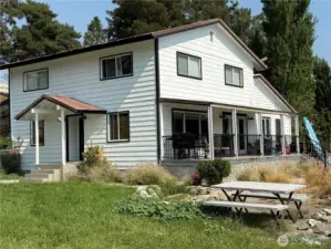 Front door and deck view