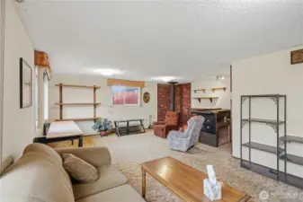 The wall is large enough for BIG screen TV's