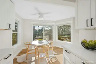 End unit with extra windows that let in tons of natural light.