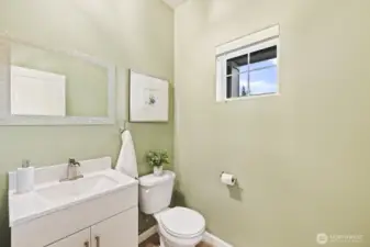 Half bath on the main floor as you enter to home