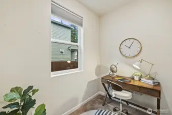 Office space off of the living room