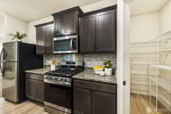 Enjoy the walk-in pantry