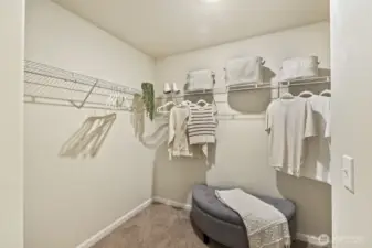 Large walk-in closet in the primary bedroom