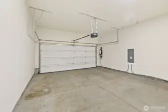 Fully finished garage with EV charging