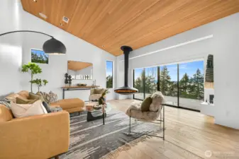 Living room off kitchen