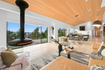 Livening room and kitchen