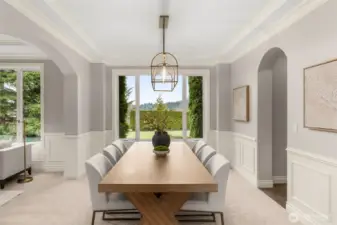 Updated and spacious dining room