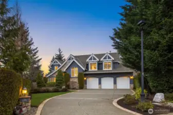 Newer exterior paint and garage doors