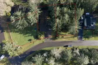 3 full-size lots for over half an acre!