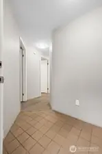 The tile entry also features a closet (not pictured).