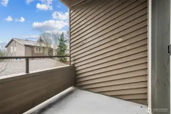 The private balcony is the perfect spot to enjoy a cup of coffee in the morning!