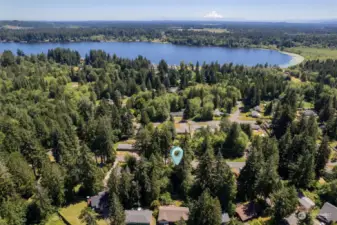 With Black Lake in the forefront and majestic Mt. Rainier in the background, this view reveals the sheer beauty of this area, and conveniently located near all of your urban favorites with Trader Joe’s, Costco, State offices, movies, live theater and much more just 10-15 minutes away.